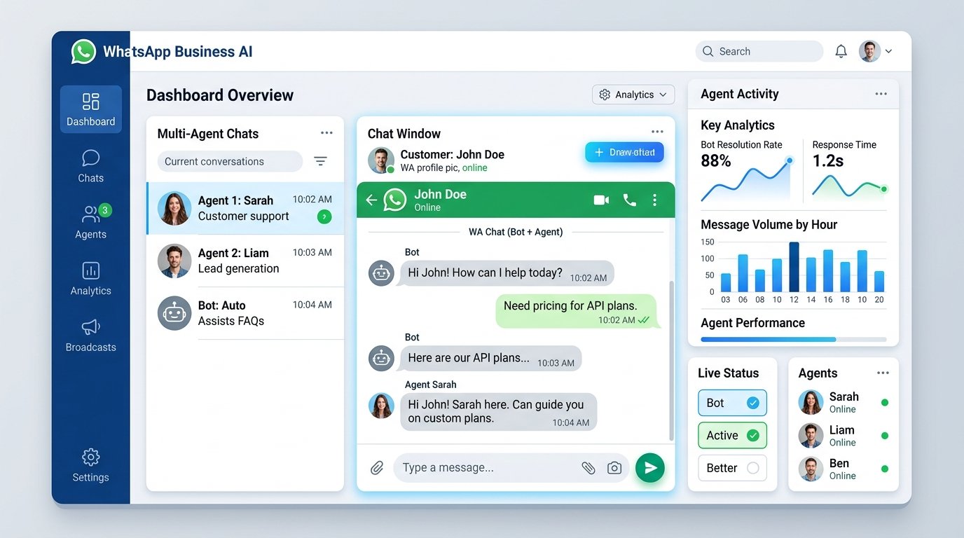 Panel de control multiagente y chatbot para WhatsApp Business en Colombia